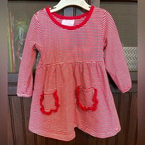 Red Striped Kids Dress